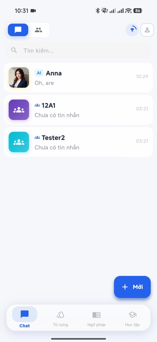 Meslingo app screen